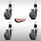 Service Caster 4'' SS Thermoplastic Rubber Wheel Swivel 1-7/8'' Expanding Stem Caster Set, 4PK SCC-SSEX20S414-TPRB-178-4 - alternate 2
